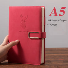 Load image into Gallery viewer, A5 Notebook Ultra-thick Thickened Notepad Business Soft Leather Work Meeting Record Book Office Diary Sketchbook Students Cute