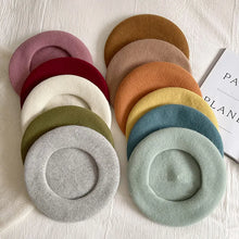 Load image into Gallery viewer, Wool Blend Adjustable French Berets Autumn Winter Fall Artist Cap Painters Hat