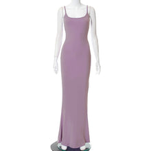 Load image into Gallery viewer, Sexy Slip Sleeveless Backless Long Maxi Dress Women 2024 Spring Summer Y2k Curve Hugging Bodycon Elegant Sexy Outfits Ladies Sundress 11 Stunning Colors XXS-3XL