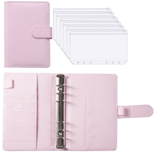 Load image into Gallery viewer, A6 PU Leather Budget Binder Notebook Cash Envelopes System Set,with Binder Pockets for Money Budget Saving Bill Organizer