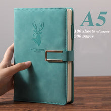 Load image into Gallery viewer, A5 Notebook Ultra-thick Thickened Notepad Business Soft Leather Work Meeting Record Book Office Diary Sketchbook Students Cute