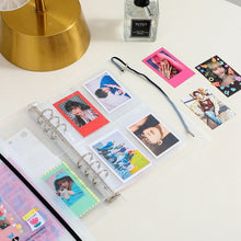 Load image into Gallery viewer, A5 Mini Binder Heart Design and Photocards Photo Protector Sleeves of Numerous Sizes (sold separately) Collections Polaroid Album Scrapbook Card Binder