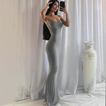 Load image into Gallery viewer, Sexy Slip Sleeveless Backless Long Maxi Dress Women 2024 Spring Summer Y2k Curve Hugging Bodycon Elegant Sexy Outfits Ladies Sundress 11 Stunning Colors XXS-3XL