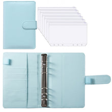 Load image into Gallery viewer, A6 PU Leather Budget Binder Notebook Cash Envelopes System Set,with Binder Pockets for Money Budget Saving Bill Organizer