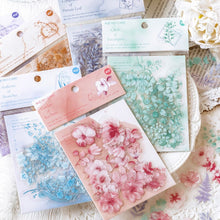 Load image into Gallery viewer, 40Pcs/Pack Ruguang Dense Series Sticker PET Transparent Plant Flower Sticky Label Deco Scrapbooking Collage Junk Journaling