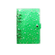 Load image into Gallery viewer, A5 or A6 Binder PVC Shell Gypsophila Sequins Glitter Notebook Cover Diary Agenda Planner Bullet School Stationery