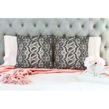 Load image into Gallery viewer, Unique Faux Suede Throw Pillow  Steel Grey, Pillow Included, Beautiful Decorative Faux Suede Cushions, Unique Luxury Cushions, 4 Sizes