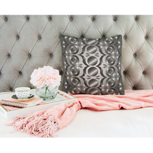 Load image into Gallery viewer, Unique Faux Suede Throw Pillow  Steel Grey, Pillow Included, Beautiful Decorative Faux Suede Cushions, Unique Luxury Cushions, 4 Sizes