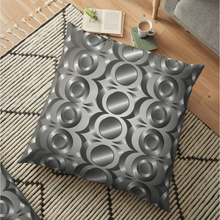 Load image into Gallery viewer, Unique Faux Suede Throw Pillow  Steel Grey, Pillow Included, Beautiful Decorative Faux Suede Cushions, Unique Luxury Cushions, 4 Sizes
