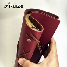 Load image into Gallery viewer, Vintage Travel Journal A5 Faux Leather Notebook Refillable Kraft Paper DIY Junk Journaling Sketchbook Diary Book 6 Ring Binder