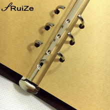 Load image into Gallery viewer, Vintage Travel Journal A5 Faux Leather Notebook Refillable Kraft Paper DIY Junk Journaling Sketchbook Diary Book 6 Ring Binder