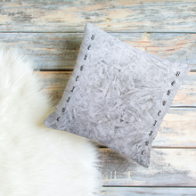 Load image into Gallery viewer, Unique Faux Suede Throw Pillow Beautiful White Ice, Pillow Included, Beautiful Decorative Faux Suede Cushions, Unique Luxury Cushions