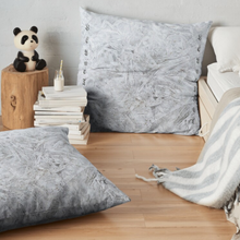 Load image into Gallery viewer, Unique Faux Suede Throw Pillow Beautiful White Ice, Pillow Included, Beautiful Decorative Faux Suede Cushions, Unique Luxury Cushions