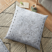Load image into Gallery viewer, Unique Faux Suede Throw Pillow Beautiful White Ice, Pillow Included, Beautiful Decorative Faux Suede Cushions, Unique Luxury Cushions