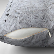 Load image into Gallery viewer, Unique Faux Suede Throw Pillow Beautiful White Ice, Pillow Included, Beautiful Decorative Faux Suede Cushions, Unique Luxury Cushions