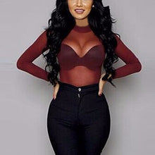 Load image into Gallery viewer, Mesh Sheer Blouse Choice of 4 Color/Styles Sizes S-5XL