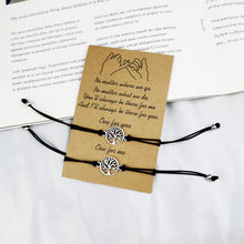 Load image into Gallery viewer, Leather Two Piece Tree of Life Adjustable 7.1" - 11" Bracelet