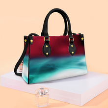 Load image into Gallery viewer, Women's Vegan Leather Red Wine Turquoise Handbag Custom Bag