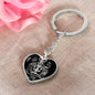 Virgo Zodiac 08.23 - 09.22 Engravable Heart Pendant Keychain