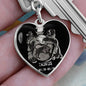 Taurus Zodiac 04.20 - 05.20 Engravable Heart Pendant Keychain