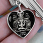 Virgo Zodiac 08.23 - 09.22 Engravable Heart Pendant Keychain