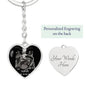 Taurus Zodiac 04.20 - 05.20 Engravable Heart Pendant Keychain