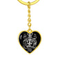 Virgo Zodiac 08.23 - 09.22 Engravable Heart Pendant Keychain