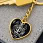 Virgo Zodiac 08.23 - 09.22 Engravable Heart Pendant Keychain