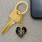 Virgo Zodiac 08.23 - 09.22 Engravable Heart Pendant Keychain