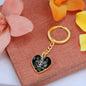 Virgo Zodiac 08.23 - 09.22 Engravable Heart Pendant Keychain