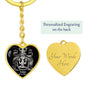 Virgo Zodiac 08.23 - 09.22 Engravable Heart Pendant Keychain