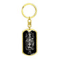 Virgo Zodiac 08.23 - 09.22 Engravable Dog Tag Pendant Keychain