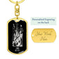 Libra Zodiac 09.23 - 10.22 Engravable Dog Tag Pendant Keychain