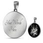 Libra Zodiac 09.23 - 10.22 Engravable Circle Pendant Snake Chain Necklace