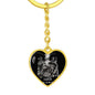 Taurus Zodiac 04.20 - 05.20 Engravable Heart Pendant Keychain