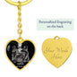 Taurus Zodiac 04.20 - 05.20 Engravable Heart Pendant Keychain