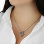 Virgo Zodiac 08.23 - 09.22 Eternal Bond Infinite Double Hearts Pendant Cable Chain Necklace with Luxury Mahogany Box w/LED