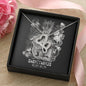 Sagittarius Zodiac 11.22 - 12.21 Double Hearts Infinite Love Cable Chain Necklace with Luxury Mahogany Box w/LED
