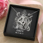 Cancer Zodiac 06.21 - 07.22 Eternal Bond Infinite Hearts Pendant Cable Chain Necklace with Luxury Mahogany Box w/LED