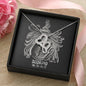 Scorpio Zodiac 10.23 - 11.21 Dazzling Infinite Hearts Pendant Cable Chain Necklace with Luxury Mahogany Box w/LED