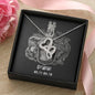 Gemini Zodiac 05.21 - 06.20 Eternal Bond Infinite Hearts Pendant Cable Chain Necklace with Luxury Mahogany Box w/LED