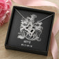 Aries Zodiac 03.21 - 04.19 Eternal Bond Infinite Hearts Pendant Cable Chain Necklace with Luxury Mahogany Box w/LED