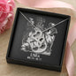 Libra Zodiac 09.23 - 10.22 Infinite Double Hearts Cable Chain Necklace with Luxury Mahogany Box w/LED