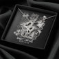 Sagittarius Zodiac 11.22 - 12.21 Double Hearts Infinite Love Cable Chain Necklace with Luxury Mahogany Box w/LED