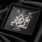 Libra Zodiac 09.23 - 10.22 Infinite Double Hearts Cable Chain Necklace with Luxury Mahogany Box w/LED