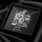 Aries Zodiac 03.21 - 04.19 Eternal Bond Infinite Hearts Pendant Cable Chain Necklace with Luxury Mahogany Box w/LED