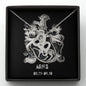 Aries Zodiac 03.21 - 04.19 Eternal Bond Infinite Hearts Pendant Cable Chain Necklace with Luxury Mahogany Box w/LED