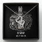 Gemini Zodiac 05.21 - 06.20 Eternal Bond Infinite Hearts Pendant Cable Chain Necklace with Luxury Mahogany Box w/LED