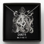 Cancer Zodiac 06.21 - 07.22 Eternal Bond Infinite Hearts Pendant Cable Chain Necklace with Luxury Mahogany Box w/LED