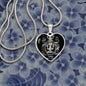 Virgo Zodiac 08.23 - 09.22 Engravable Heart Pendant Snake Chain Necklace